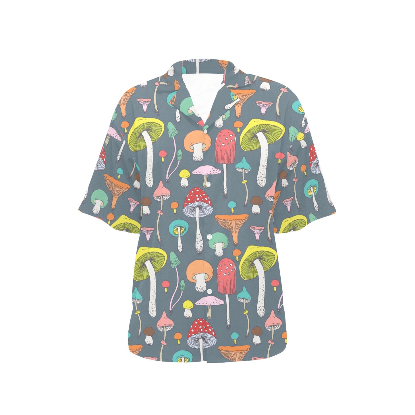Mushroom Pattern Print Design A03 Women's Hawaiian Shirt