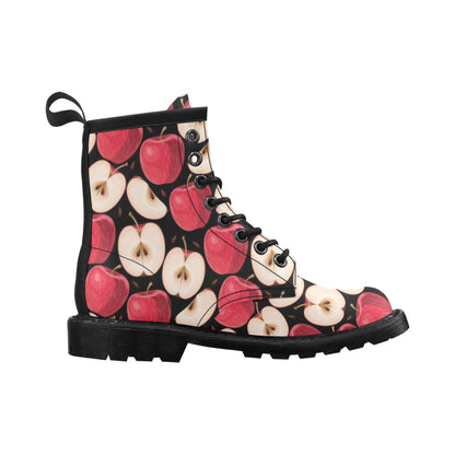 Apple Pattern Print Design AP02 Women's Boots