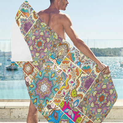 Patchwork Print Design LKS402 Beach Towel 32" x 71"