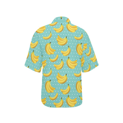 Banana Pattern Print Design BA02 Women's Hawaiian Shirt