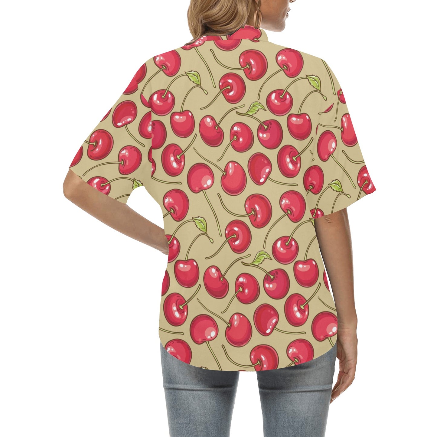Cherry Pattern Print Design CH05 Women's Hawaiian Shirt