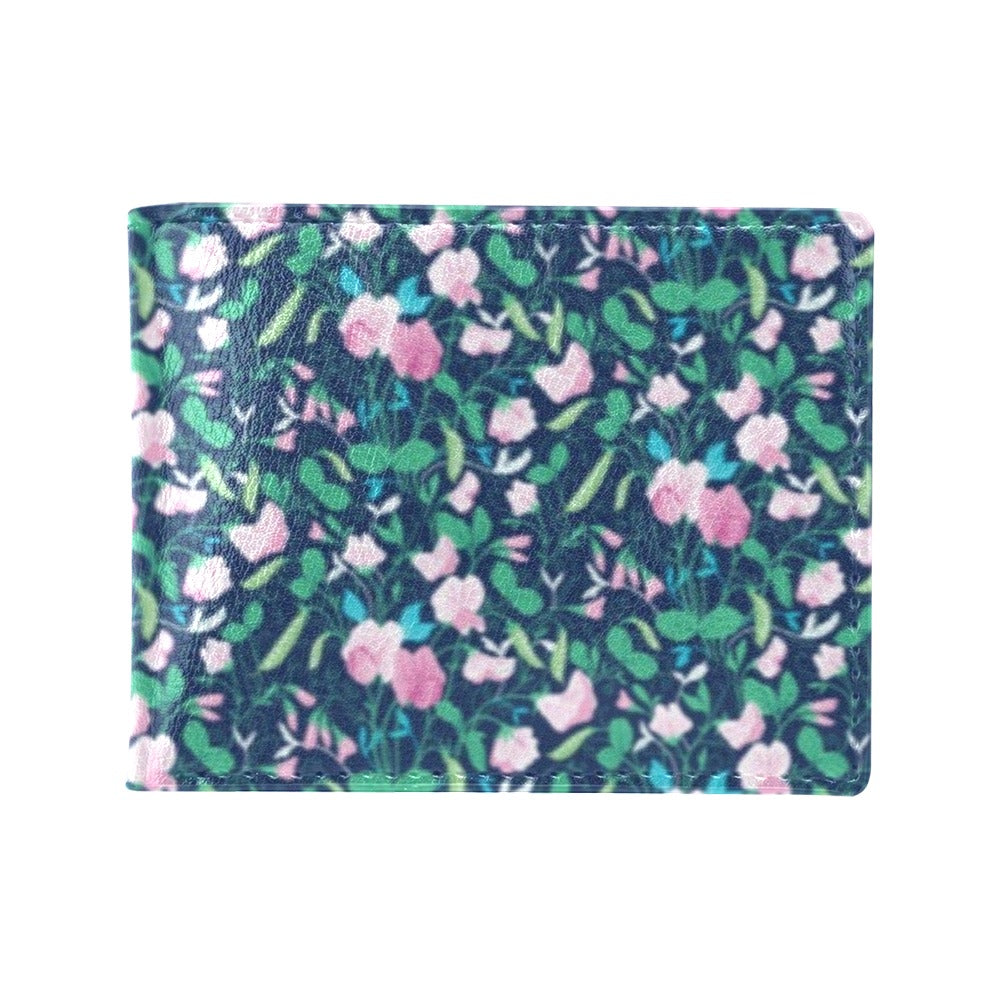 Sweet Pea Print Design LKS303 Men's ID Card Wallet