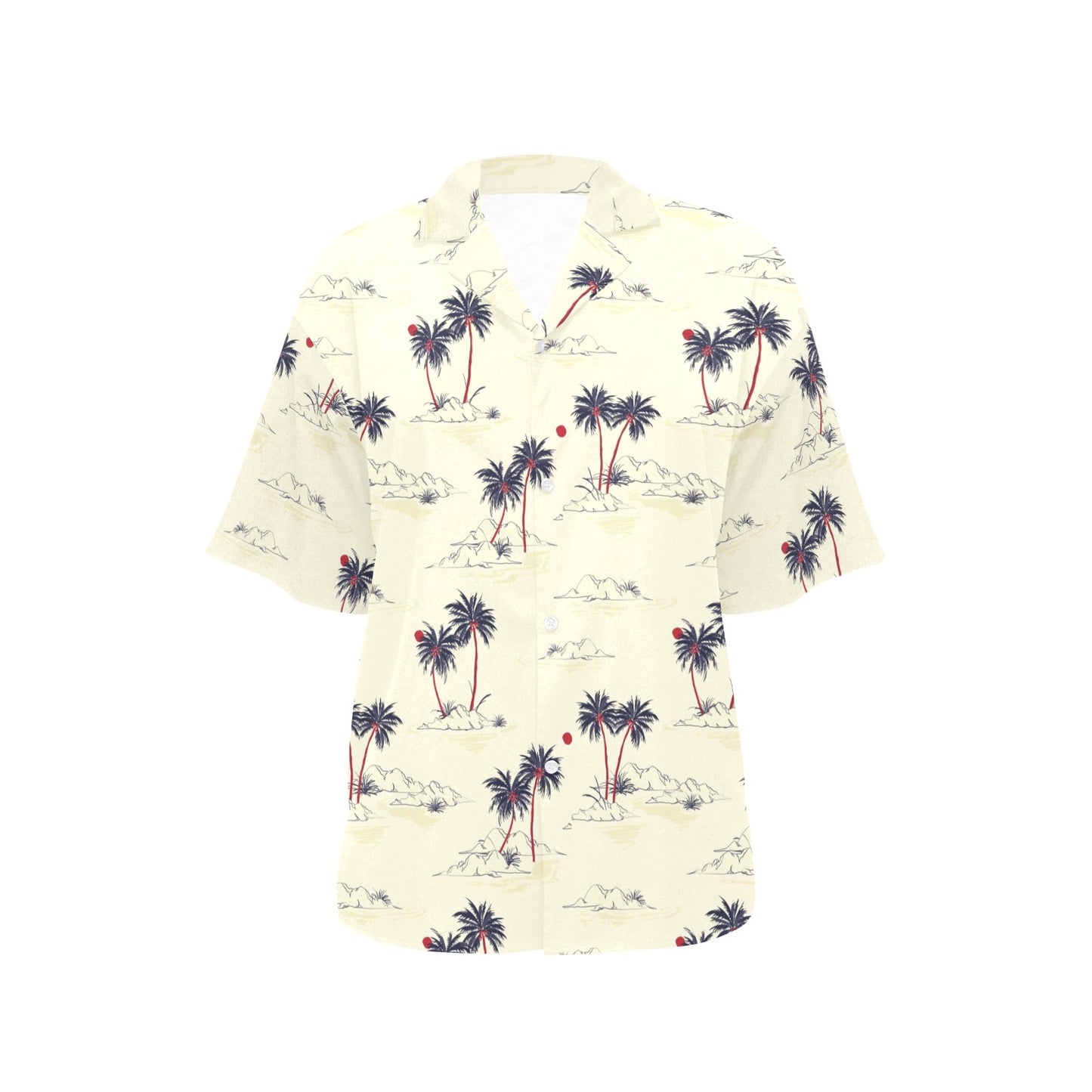 Palm Tree Pattern Print Design PT08 Women's Hawaiian Shirt