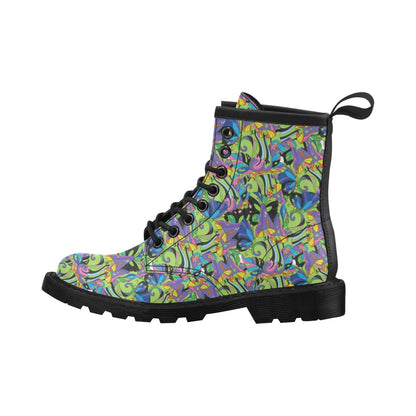 Psychedelic Trippy Mushroom Themed Women's Boots