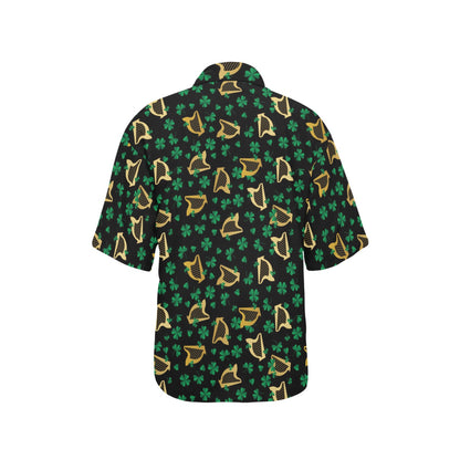 Harp Print Design LKS402 Women's Hawaiian Shirt
