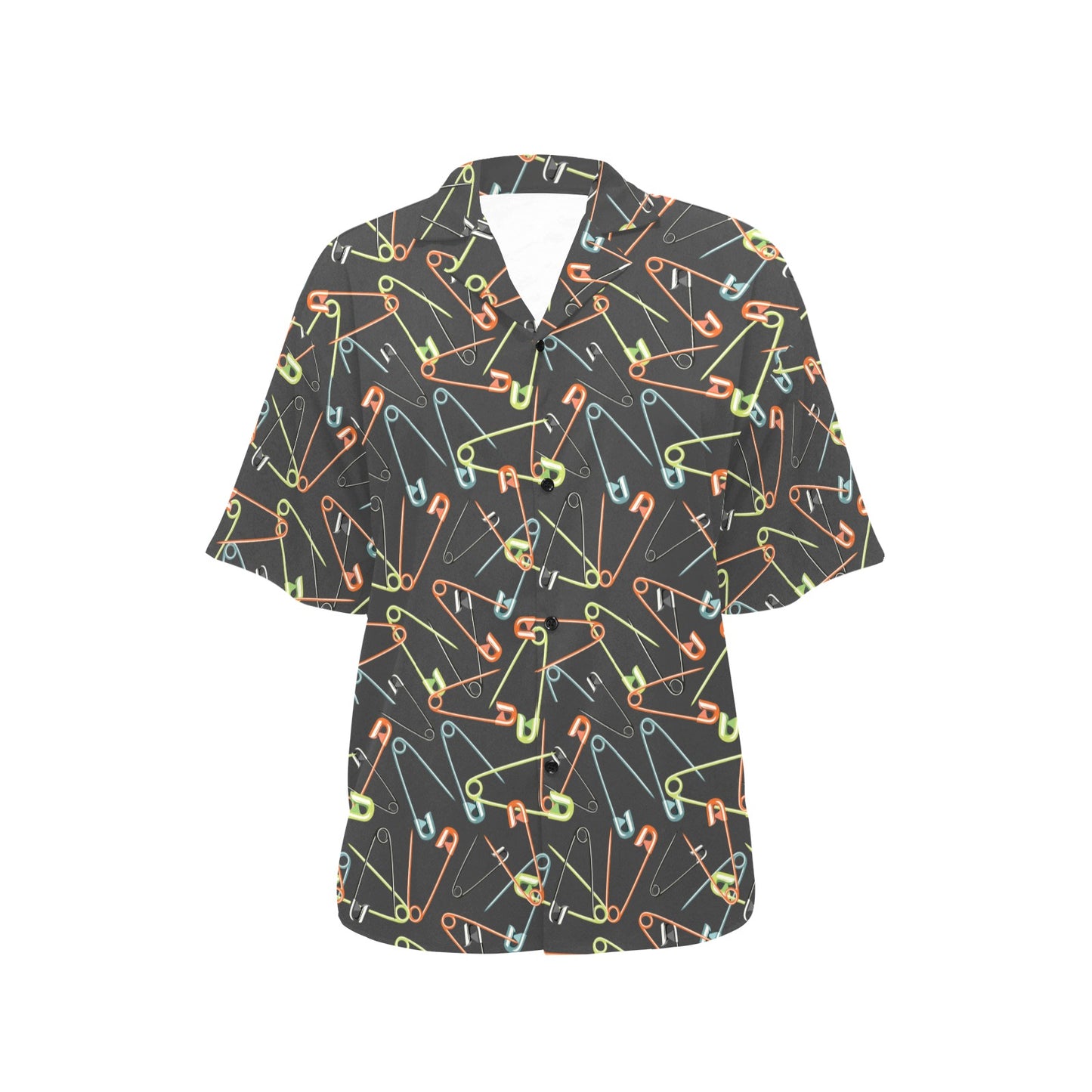 Safety Pin Print Design LKS301 Women's Hawaiian Shirt