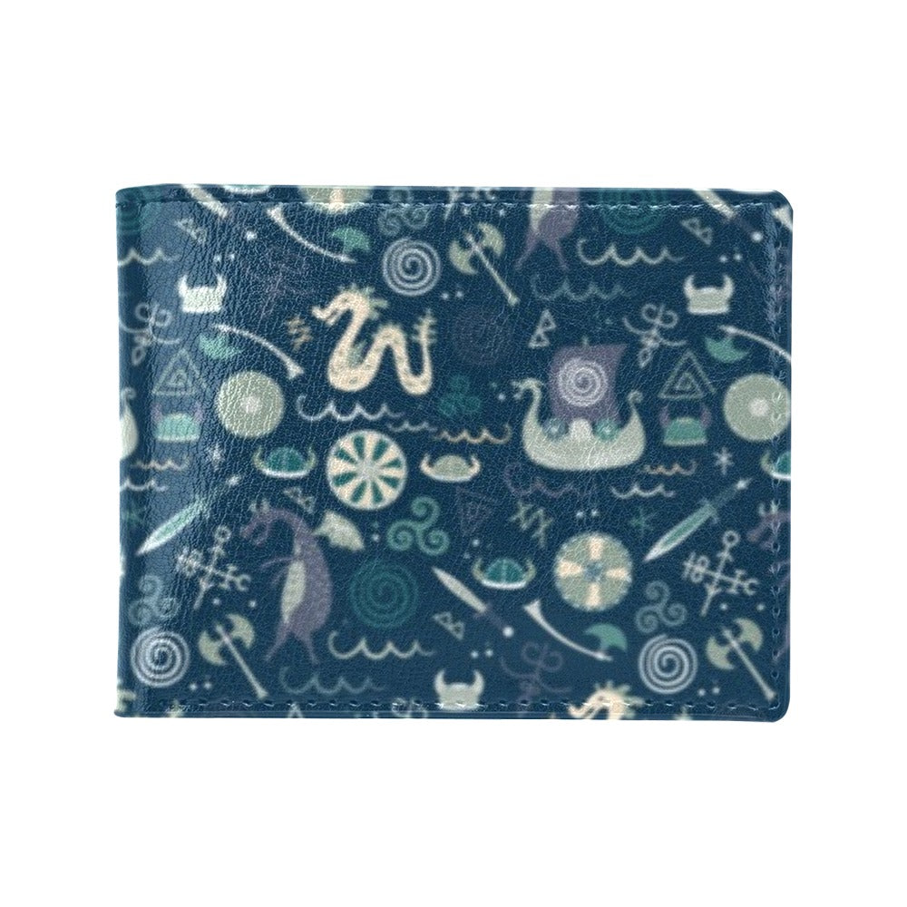 Vikings Print Design LKS305 Men's ID Card Wallet