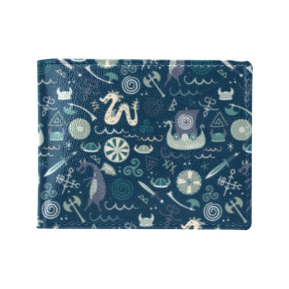 Vikings Print Design LKS305 Men's ID Card Wallet