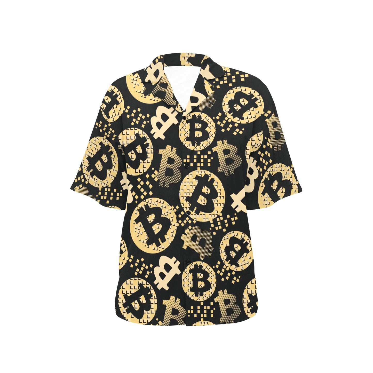 Bitcoin Pattern Print Design DO06 Women's Hawaiian Shirt