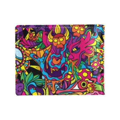 Trippy Print Design LKS304 Men's ID Card Wallet