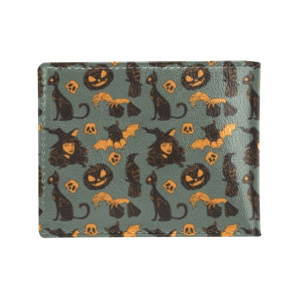 Witch Bat Halloween Print Design LKS305 Men's ID Card Wallet