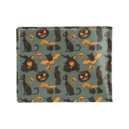 Witch Bat Halloween Print Design LKS305 Men's ID Card Wallet