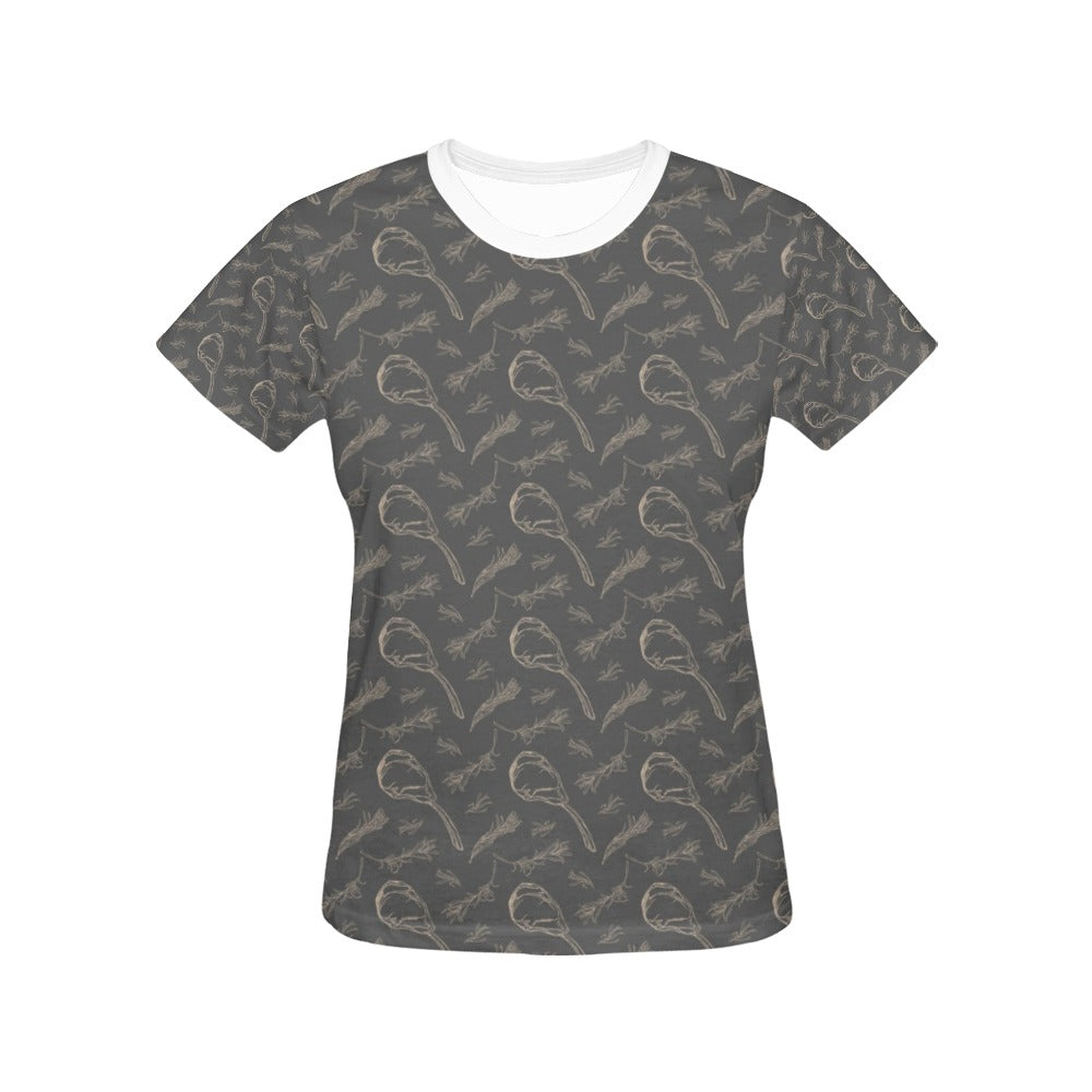 Steak Print Design LKS302 Women's  T-shirt