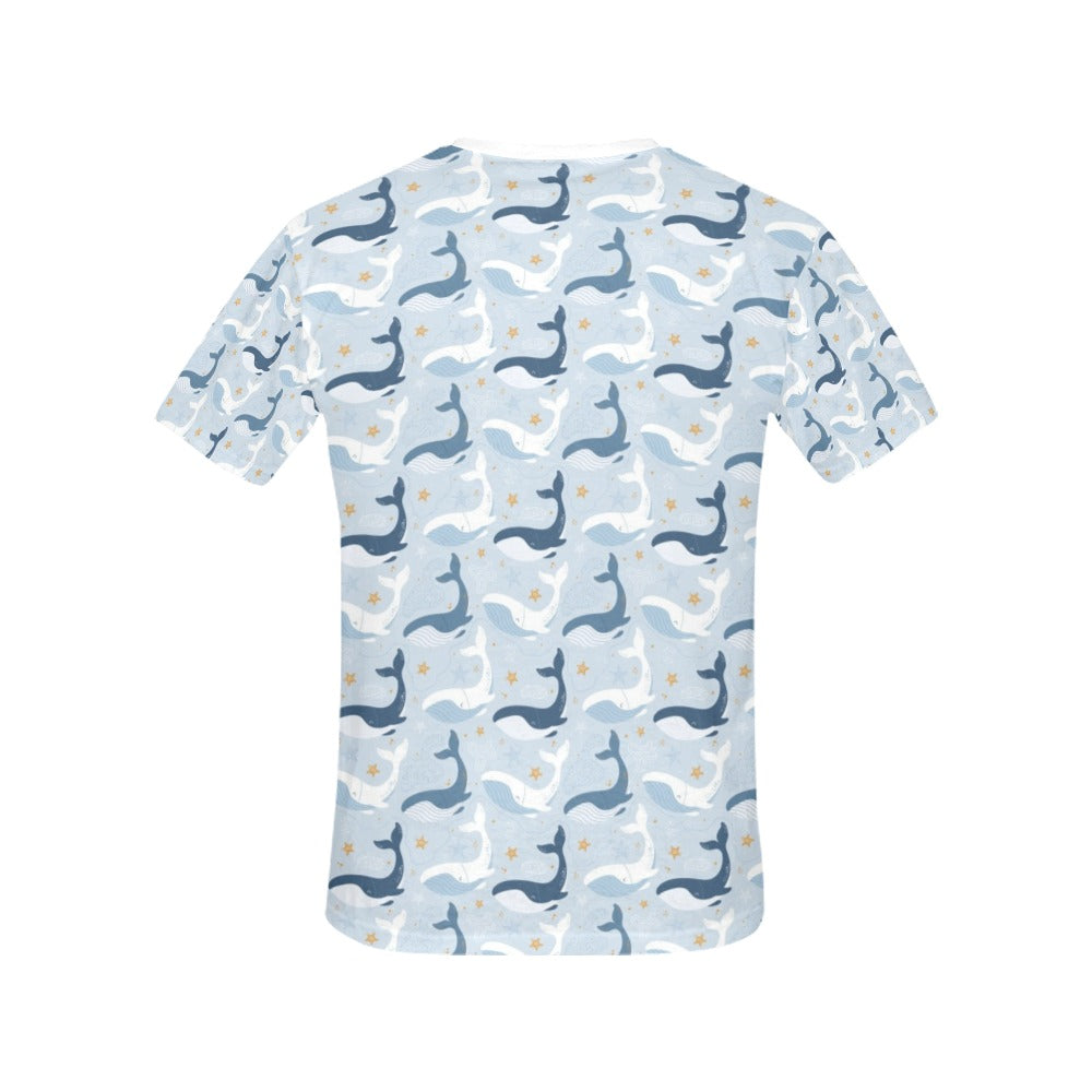 Whale Print Design LKS305 Women's  T-shirt