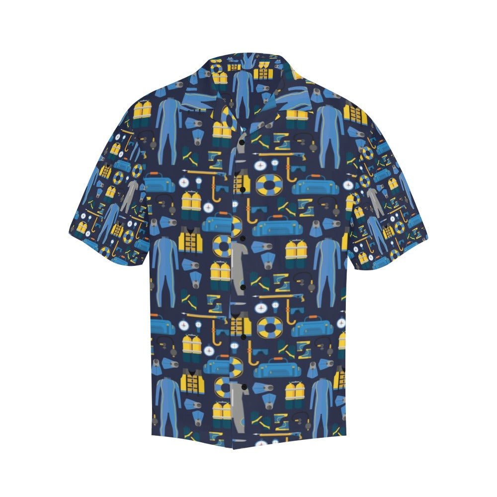 Scuba Equipment Print Design LKS305 Men's Hawaiian Shirt