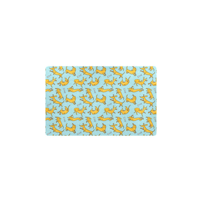 Dachshund Pattern Print Design 08 Kitchen Mat