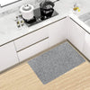 Elm Leave Grey Print Pattern Kitchen Mat