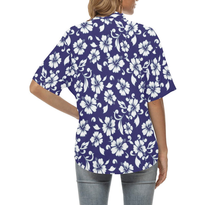 Hibiscus Pattern Print Design HB010 Women's Hawaiian Shirt