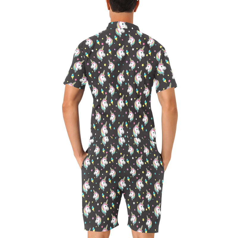 Unicorn Print Design LKS302 Men's Romper