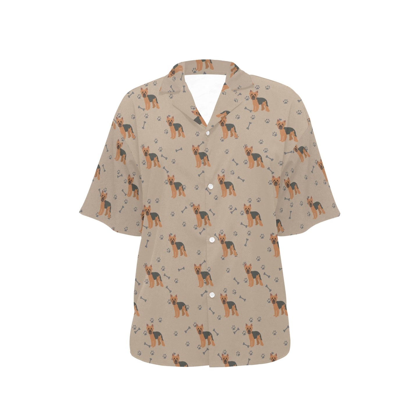 Yorkshire Terriers Print Design LKS305 Women's Hawaiian Shirt