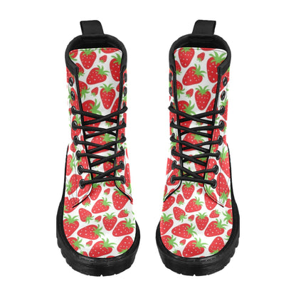 Strawberry Pattern Print Design SB01 Women's Boots