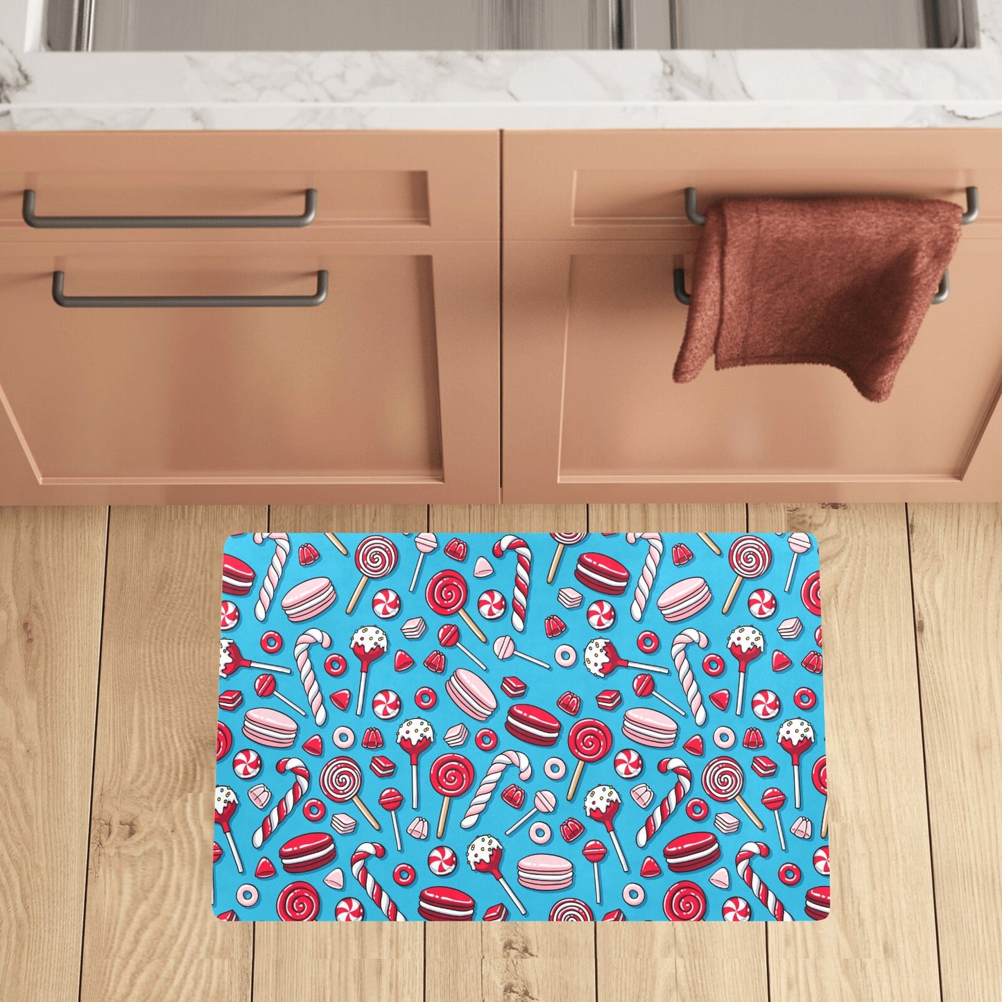 Candy Pattern Print Design 05 Kitchen Mat