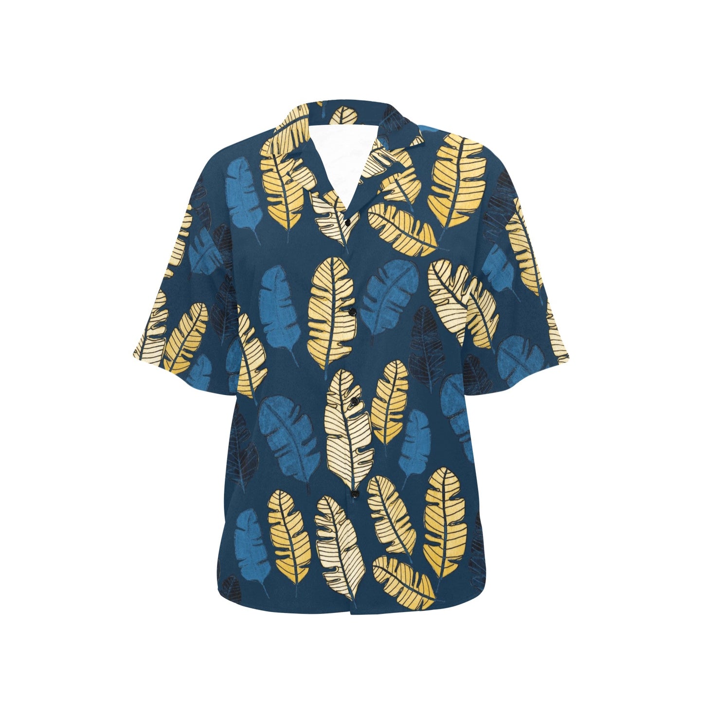 Banana Leaf Pattern Print Design BL09 Women's Hawaiian Shirt