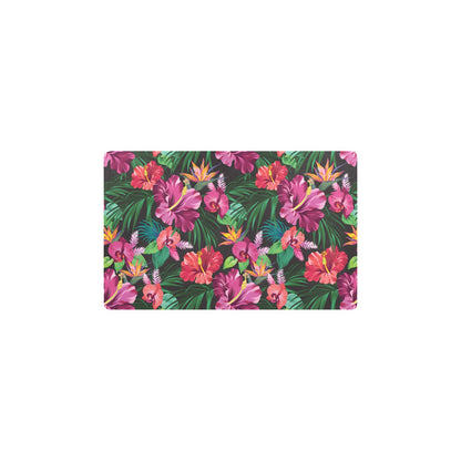 Hawaiian Flower Hibiscus tropical Kitchen Mat