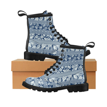 Hawaiian Themed Pattern Print Design H020 Women's Boots