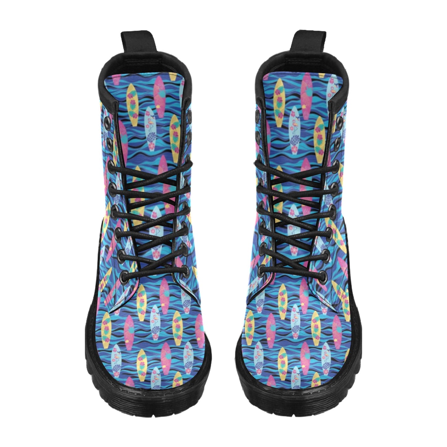 Surfboard Print Design LKS304 Women's Boots