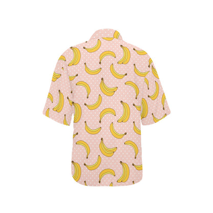 Banana Pattern Print Design BA06 Women's Hawaiian Shirt
