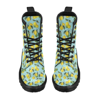 Lemon Pattern Print Design LM05 Women's Boots