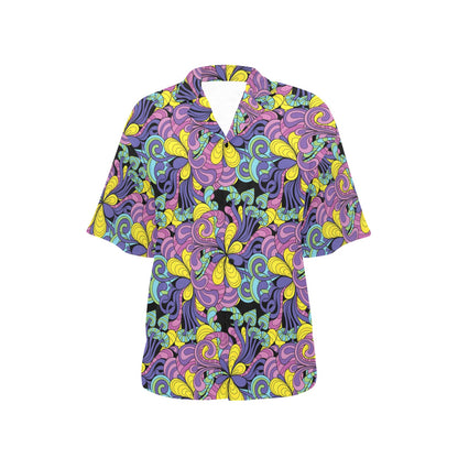 Trippy Print Design LKS305 Women's Hawaiian Shirt