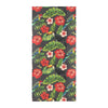 Hibiscus Red With Parrotprint Design LKS303 Beach Towel 32" x 71"