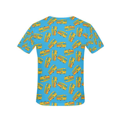School Bus Print Design LKS302 Women's  T-shirt