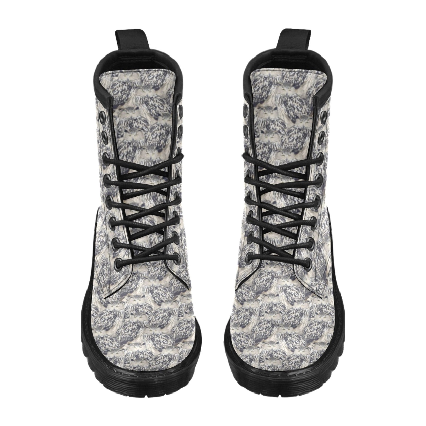 Owl Realistic Themed Design Print Women's Boots
