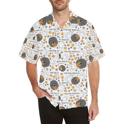 Tibetan Mastiffs Print Design LKS302 Men's Hawaiian Shirt