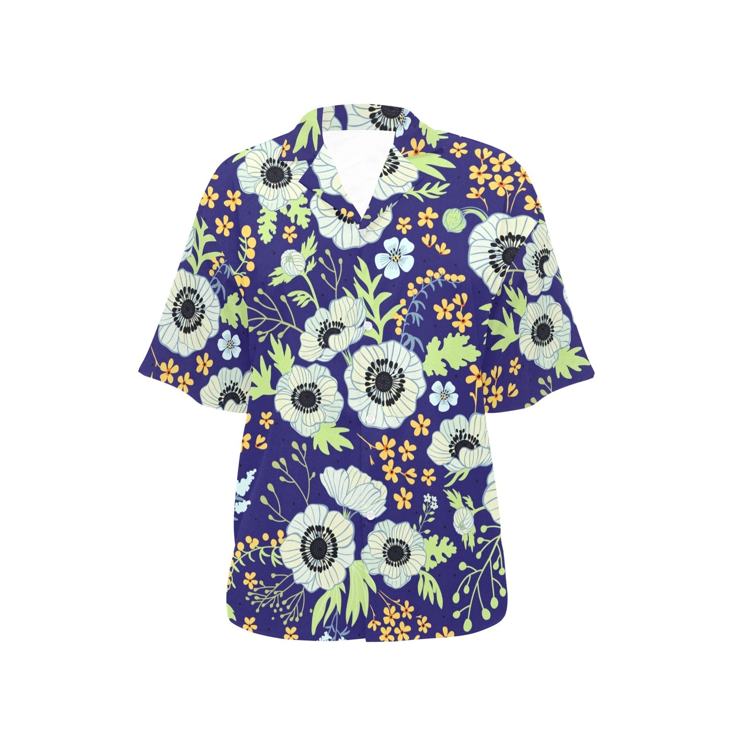 Anemone Pattern Print Design AM06 Women's Hawaiian Shirt