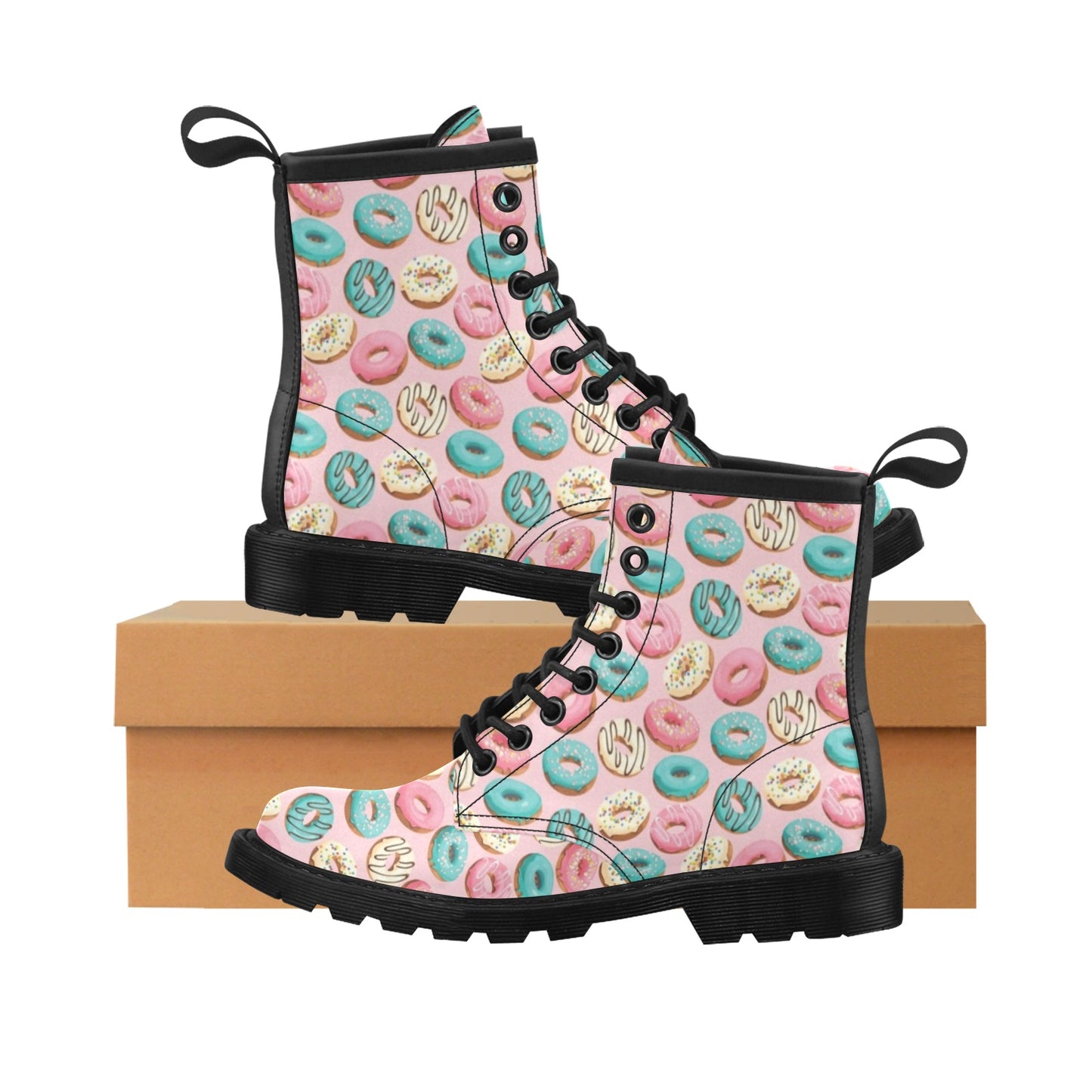 Donut Pattern Print Design DN06 Women's Boots