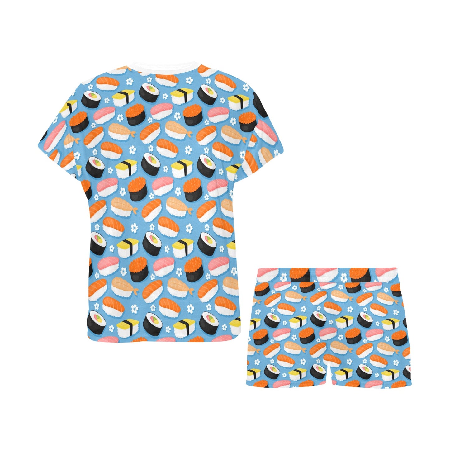 Sushi Print Design LKS304 Women's Short Pajama Set