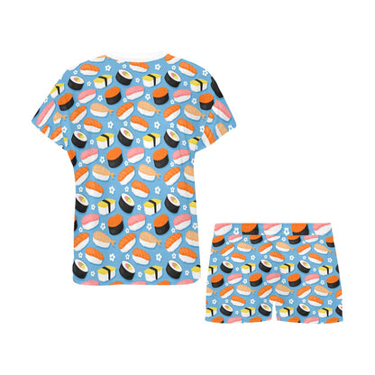 Sushi Print Design LKS304 Women's Short Pajama Set