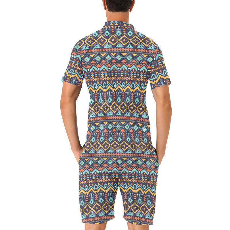 Aztec Style Print Pattern Men's Romper