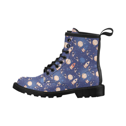 Space Astronaut Rocket Print Design LKS304 Women's Boots