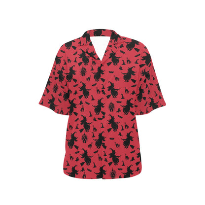 Witch Print Design LKS303 Women's Hawaiian Shirt