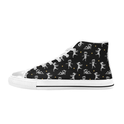 Mummy Cute Print Design LKS301 High Top Women's White Shoes