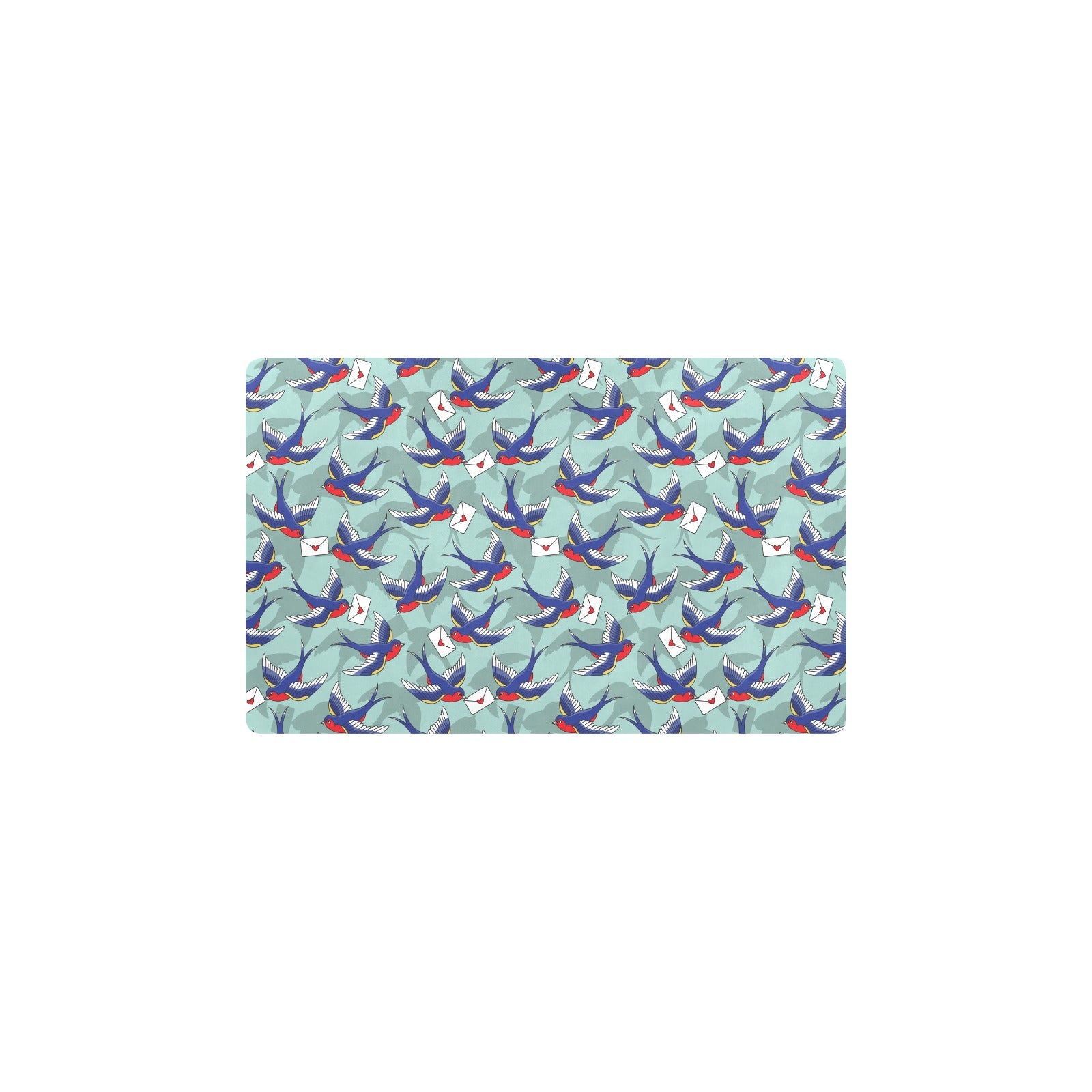 Swallow Bird Pattern Print Design 02 Kitchen Mat