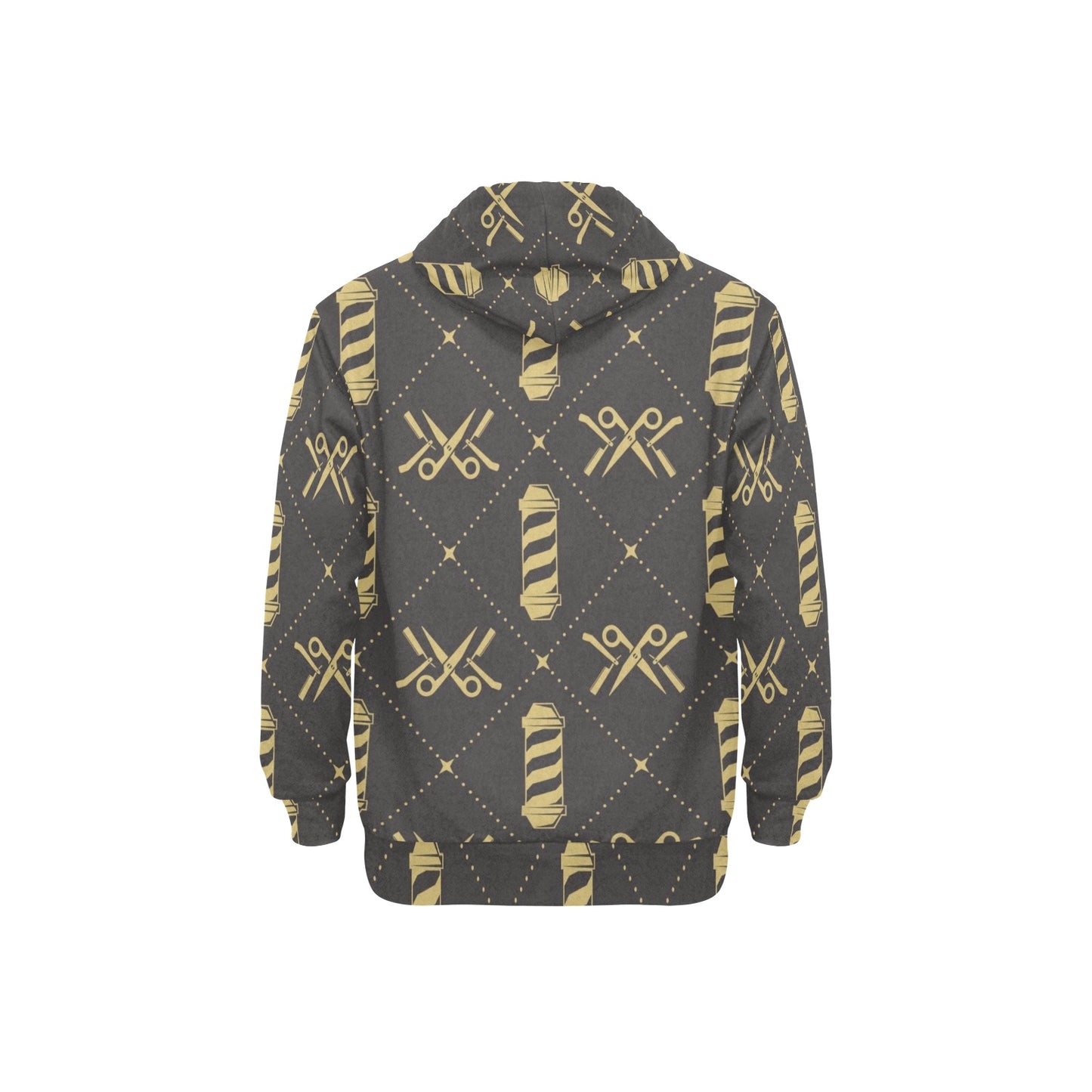 Barber Design Print Pattern JJ008 Men's Pullover Hoodie