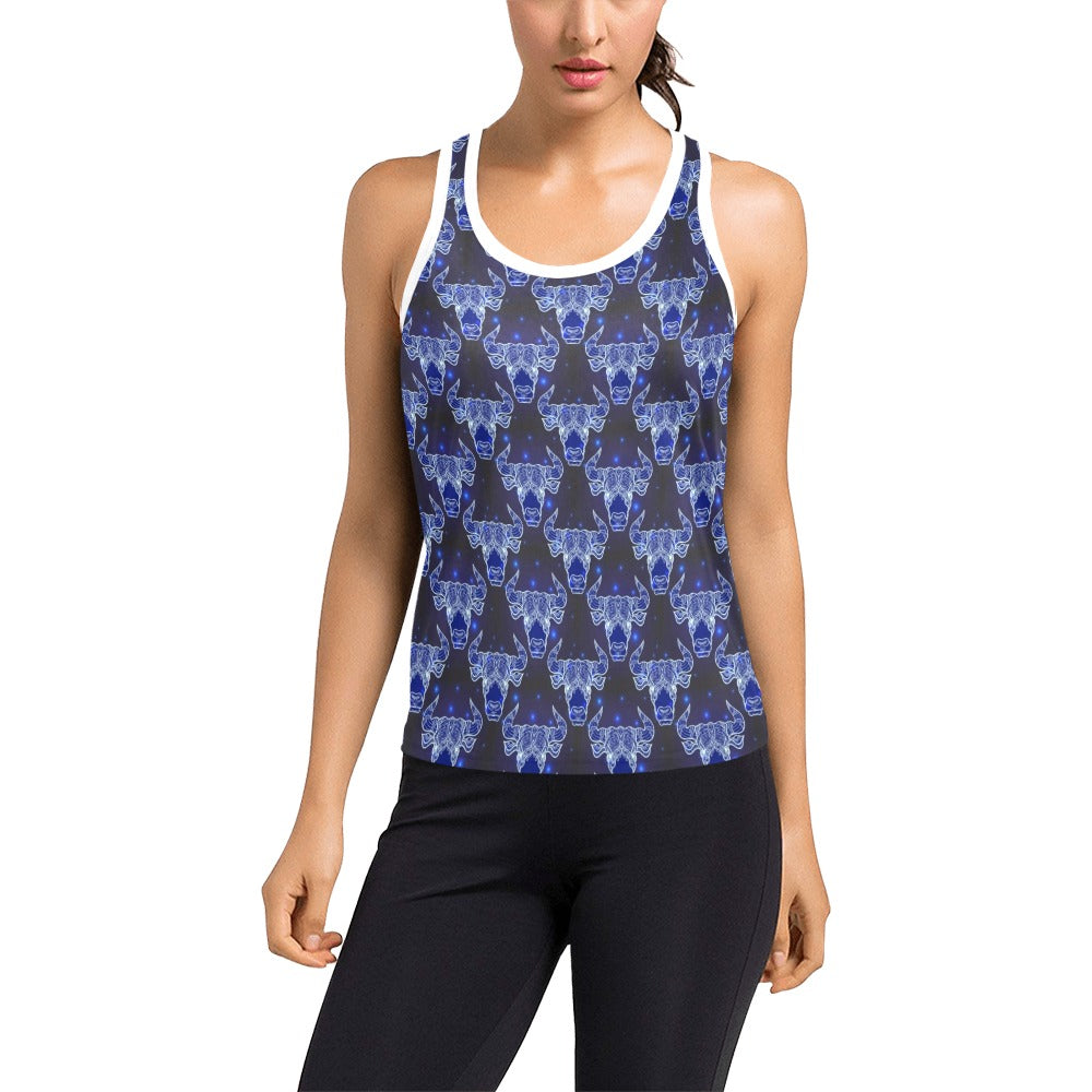 Taurus Print Design LKS302 Women's Racerback Tank Top