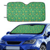 Shamrock With Horse Shoes Print Design LKS305 Car front Windshield Sun Shade