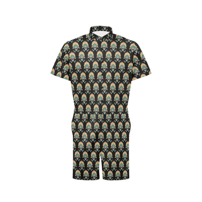 American indian Skull Pattern Men's Romper